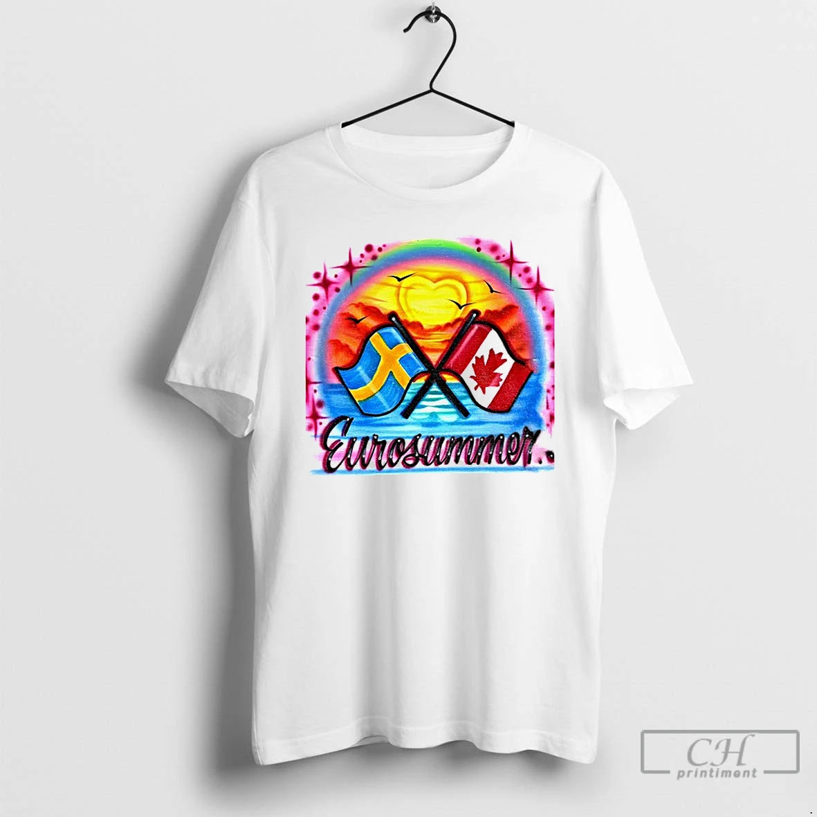Premium Eurosummer Sweden And Canada Flags Vintage T-Shirts, Hoodie, Sweatshirt | WearSparks.com