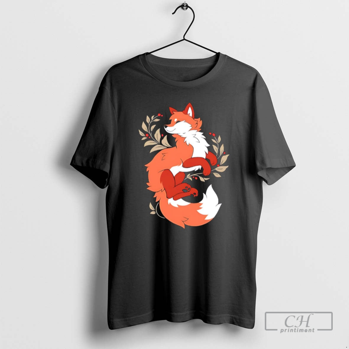 Premium Fox Red Cartoon Style Shirt Sweater Hoodie, Sweatshirt | WearSparks.com