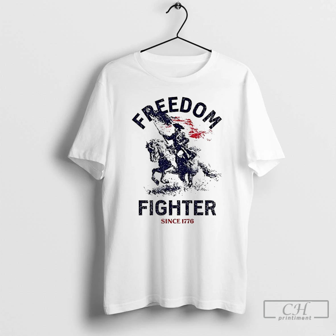 Premium Freedom Fighter Since 1776 Soldier Waving The American Flag T-Shirts, Hoodie, Sweatshirt | WearSparks.com