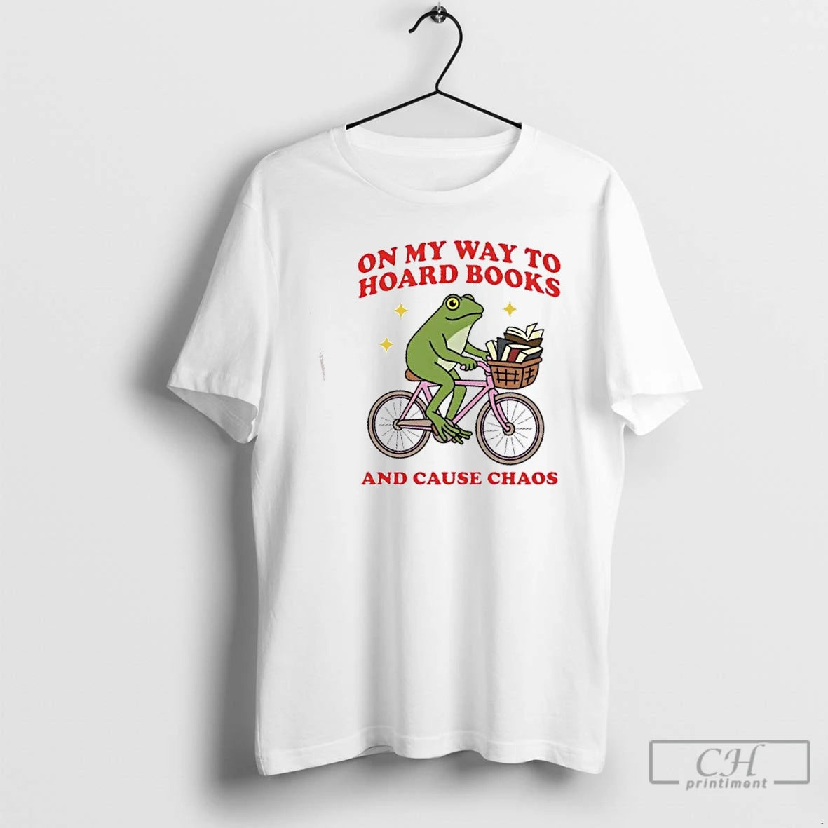 Premium Frog Bike Bicycle On My Way To Hoard Books And Cause Chaos T Shirts Hoodie, Sweatshirt | WearSparks.com