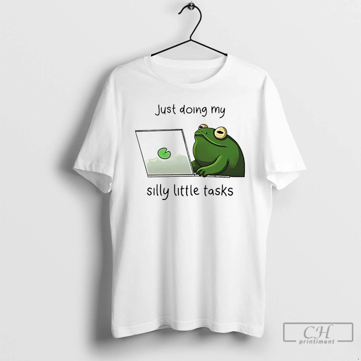 Premium Frog Woking Just Doing My Silly Little Tasks T-Shirts, Hoodie, Sweatshirt | WearSparks.com