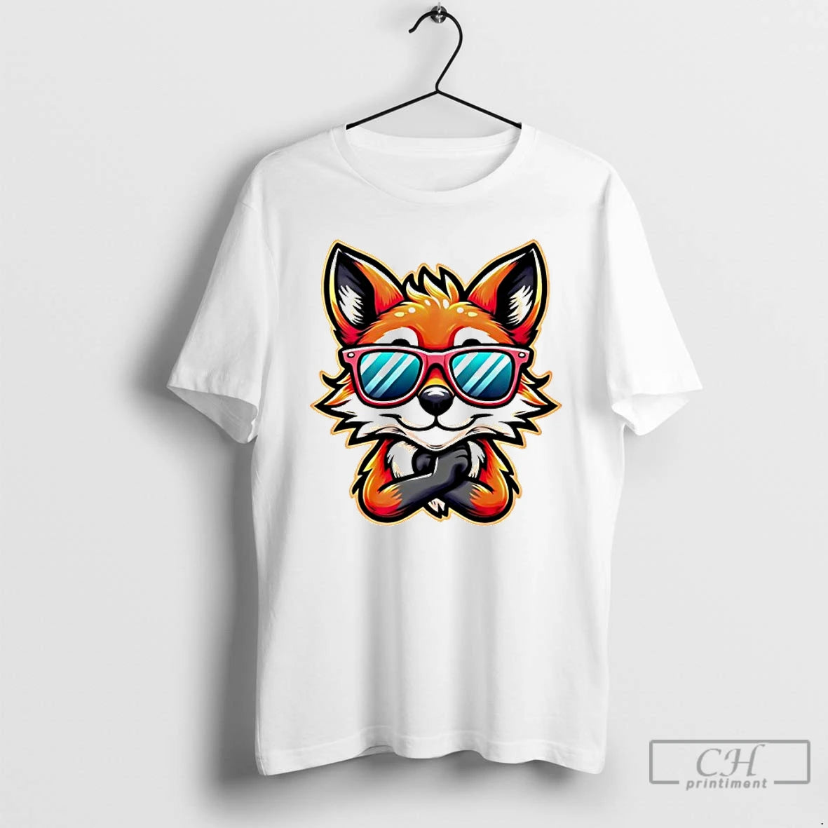 Premium Funky Fox Illustration Cartoon T-Shirts, Hoodie, Sweatshirt | WearSparks.com