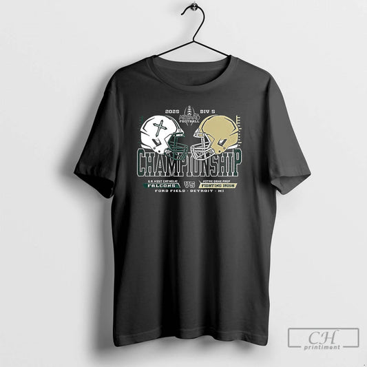Premium G R West Catholic Falcons Vs Notre Dame Prep Fighting Irish 2025 Mhsaa Football T-Shirts, Hoodie, Sweatshirt