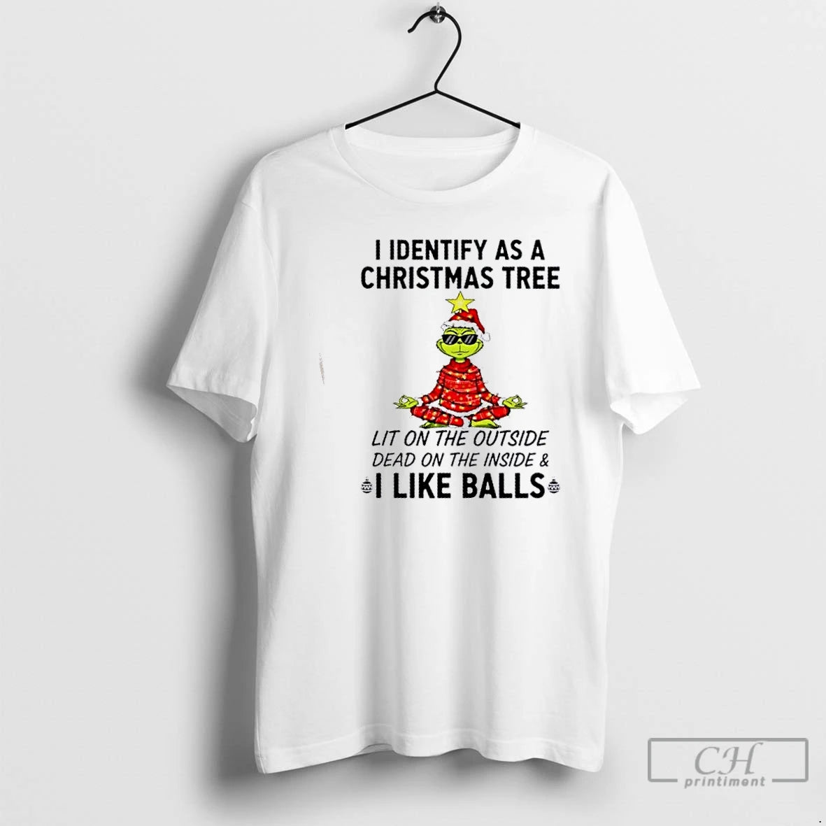 Premium Grinch I Identify As A Christmas Tree Lit On The Outside Dead On The T-Shirts, Hoodie, Sweatshirt | WearSparks.com