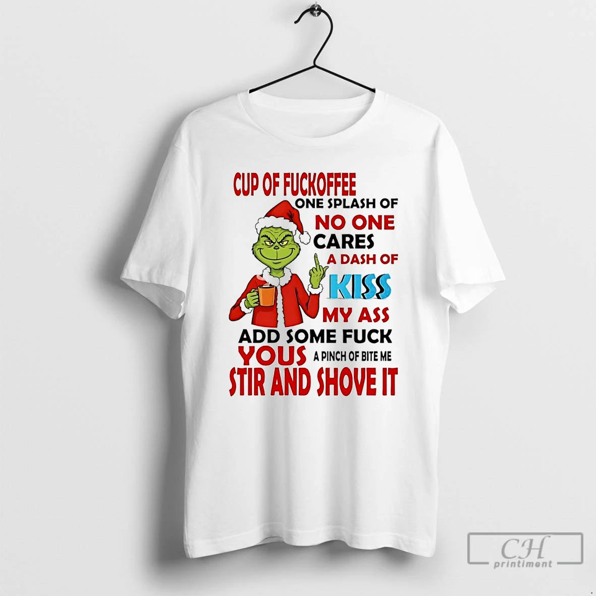 Premium Grinch Cup Of Fuckoffee No One Cares Your Stir And Shove It Christmas T-Shirts, Hoodie, Sweatshirt | WearSparks.com