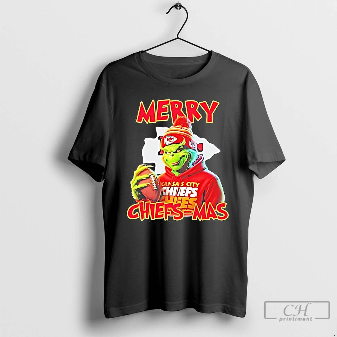 Premium Grinch Holding Football Kansas City Chiefs Merry Chiefsmas T-Shirts, Hoodie, Sweatshirt | WearSparks.com