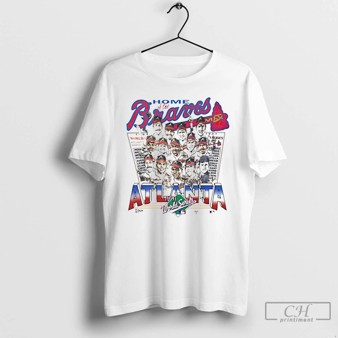 Premium Home Of The Atlanta Braves 1991 World Series Caricature T-Shirts, Hoodie, Sweatshirt | WearSparks.com