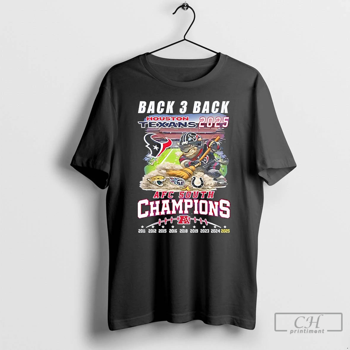 Premium Houston Texans Back 3 Back 2025 Afc South Champions 2011 2025 T Shirts Sweater Hoodie, Sweatshirt | WearSparks.com