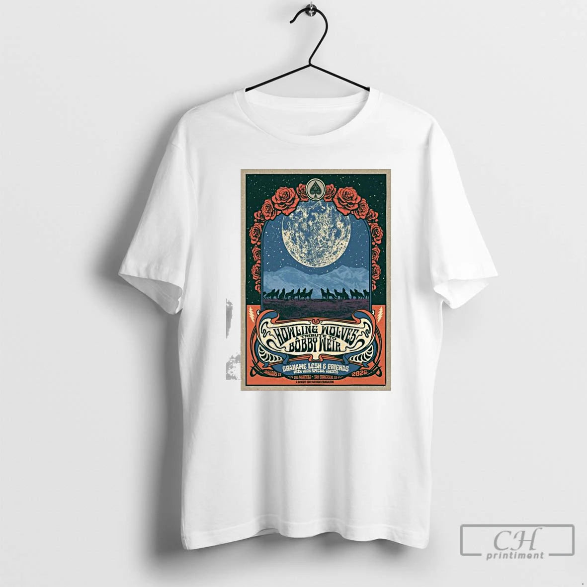 Premium Howling Wolves Bobby Weir San Francisco Ca 1 17 2026 T-Shirts, Hoodie, Sweatshirt | WearSparks.com