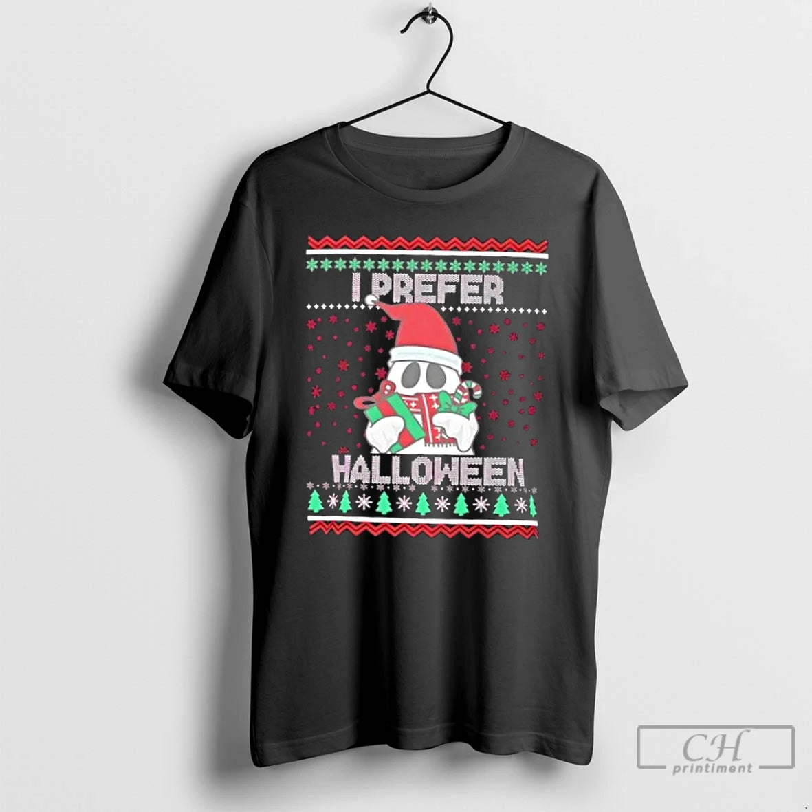 Premium I Prefer Halloween Ghost Christmas T-Shirts, Hoodie, Sweatshirt | WearSparks.com