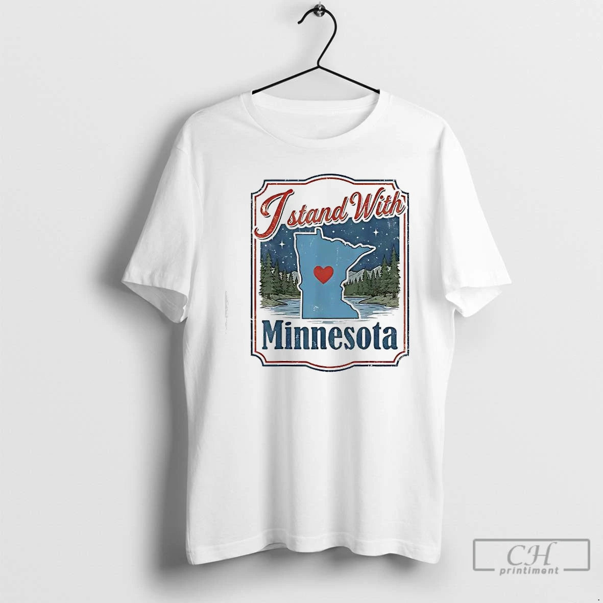 Premium I Stand With Minnesota Retro Map T-Shirts, Hoodie, Sweatshirt | WearSparks.com