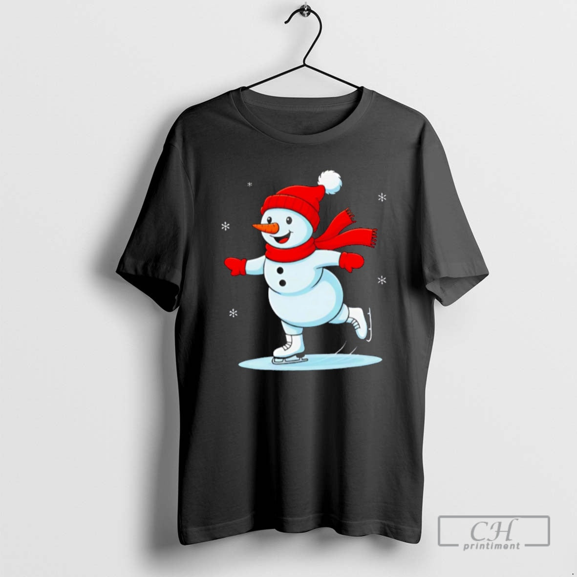 Premium Ice Skating Snowman Christmas Funny Shirt Sweater Hoodie, Sweatshirt | WearSparks.com