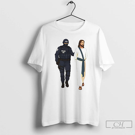 Premium Jesus Arrest Parody Abolish Ice Progressive Political Protest T-Shirts, Hoodie, Sweatshirt | WearSparks.com
