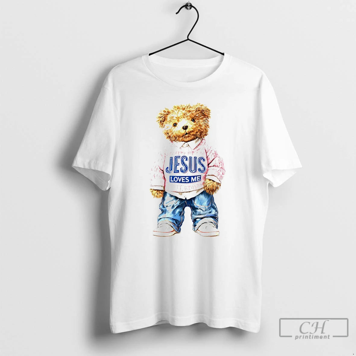 Premium Jesus Loves Me Teddy Bear Valentines Day T-Shirts, Hoodie, Sweatshirt | WearSparks.com