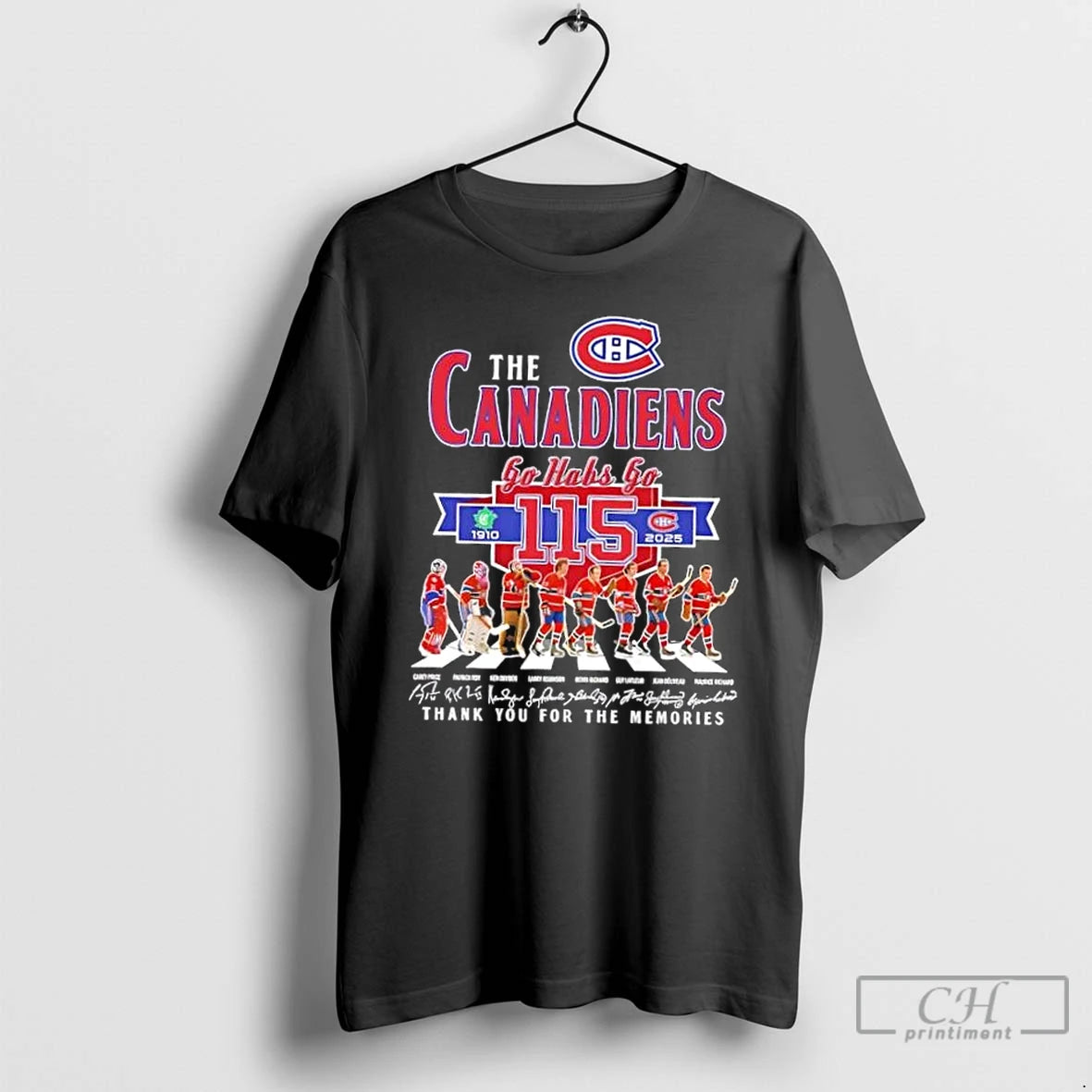 Premium Montreal Canadiens Go Habs Go 115 Years 1910 2025 Carey Price And Legends Abbey T-Shirts, Hoodie, Sweatshirt