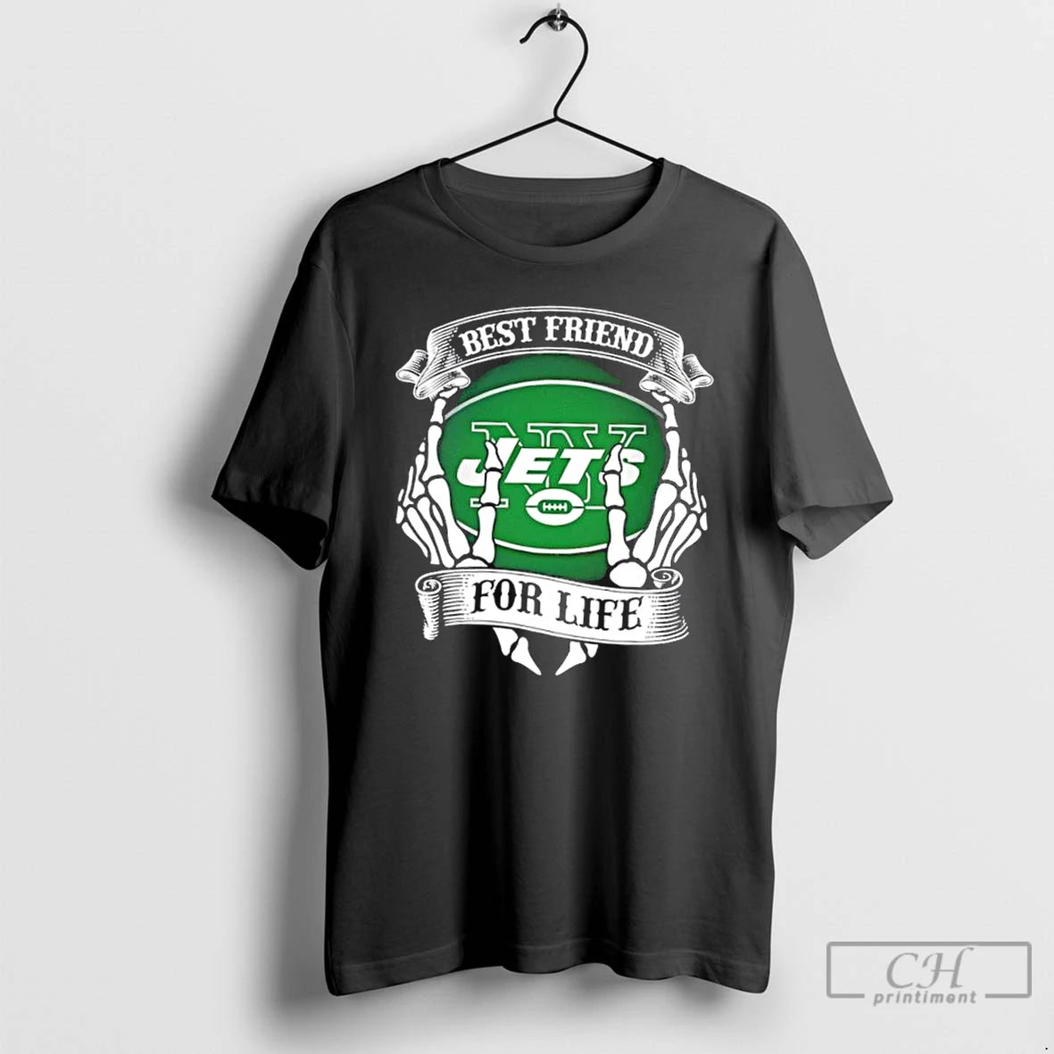 Premium New York Jets Football Best Friend For Life Hands Bones T-Shirts, Hoodie, Sweatshirt | WearSparks.com