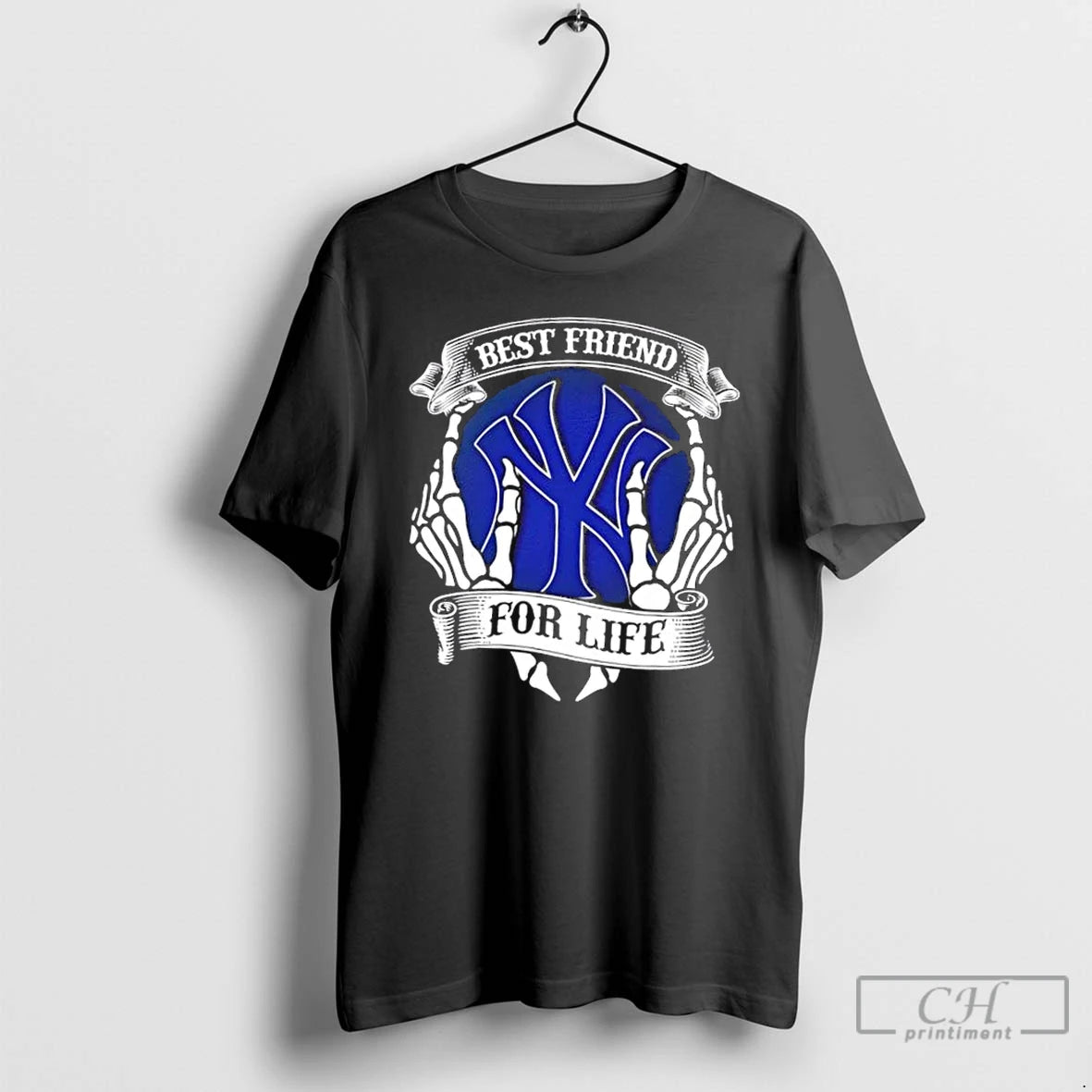 Premium New York Yankees Baseball Best Friend For Life Hands Bones T-Shirts, Hoodie, Sweatshirt | WearSparks.com
