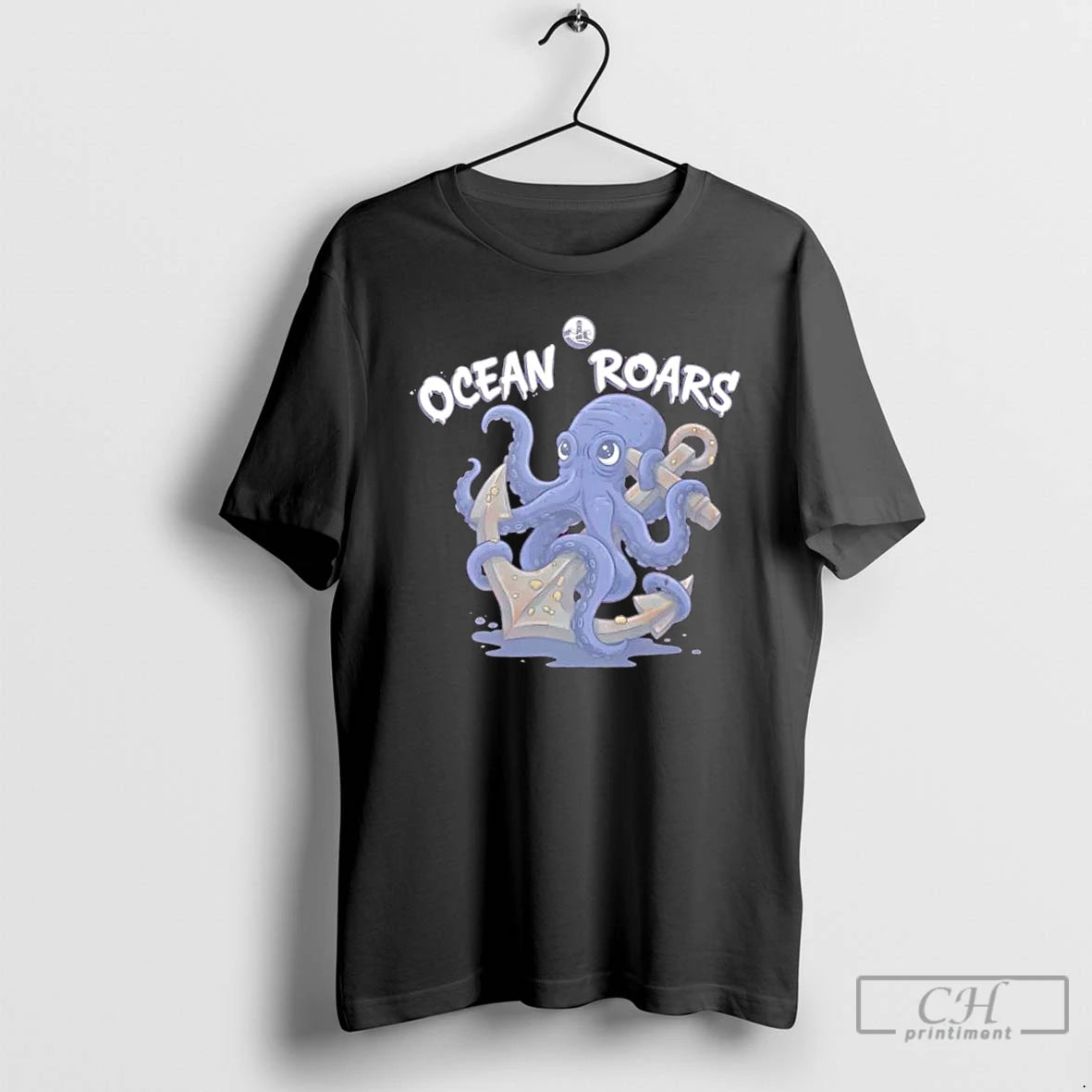 Premium Ocean Roars Octopus Cute Nautical Marine Life Anchor T-Shirts, Hoodie, Sweatshirt | WearSparks.com