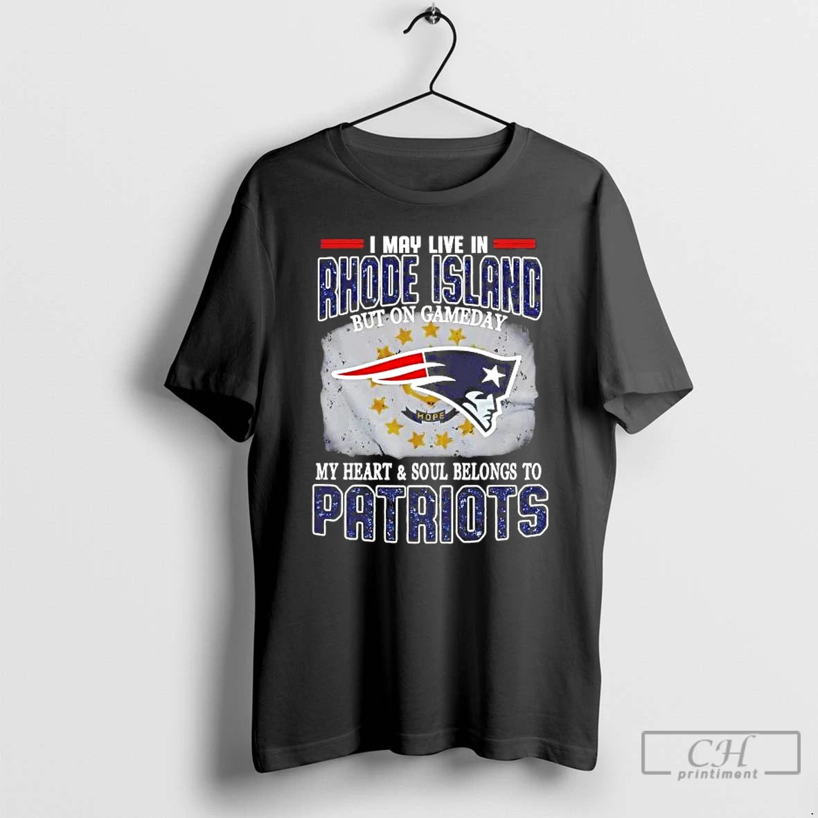 Premium On Gameday My Heart And Soul Belongs To Patriots I May Live In Rhode T-Shirts, Hoodie, Sweatshirt | WearSparks.com
