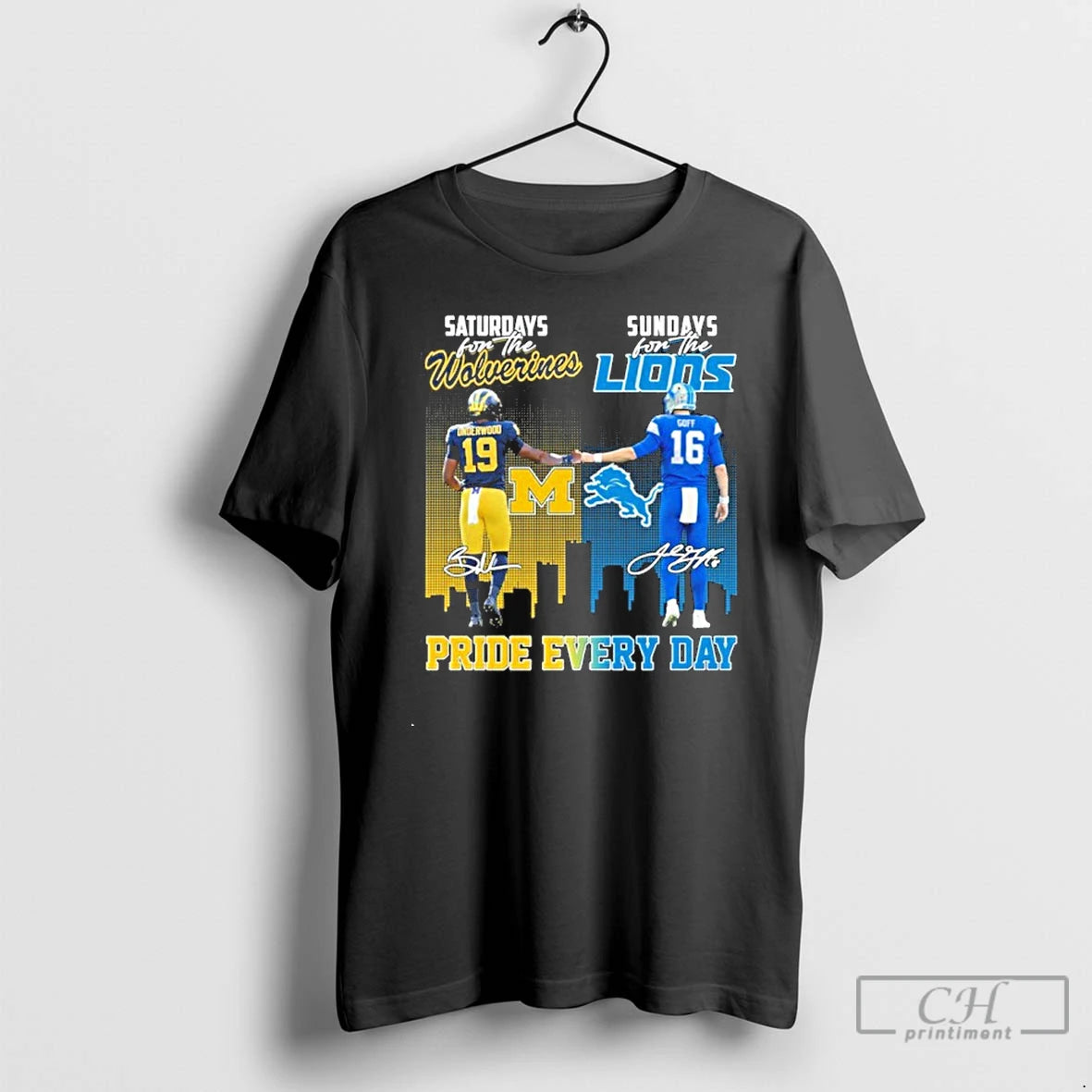 Premium Saturdays For The Wolverines Sundays For The Lions Pride Every Day T Shirts Sweater Hoodie, Sweatshirt