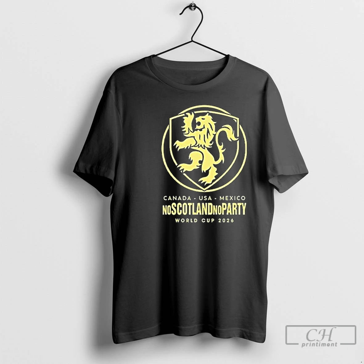 Premium Scotland World Cup 2026 No Scotland No Party Football Circle Black T Shirts Sweater Hoodie, Sweatshirt