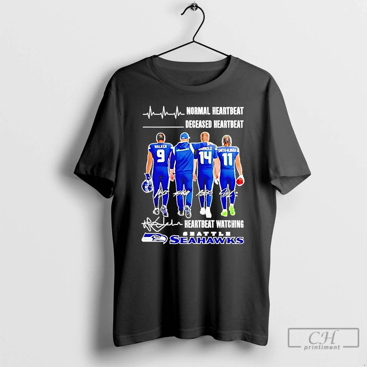 Premium Seahawks Normal Heartbeat Deceased Heartbeat T-Shirts, Hoodie, Sweatshirt | WearSparks.com