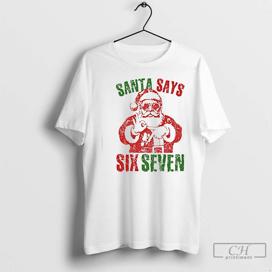 Premium Six Seven Bruh Santa Claus Hands 67 Christmas Retro T-Shirts, Hoodie, Sweatshirt | WearSparks.com