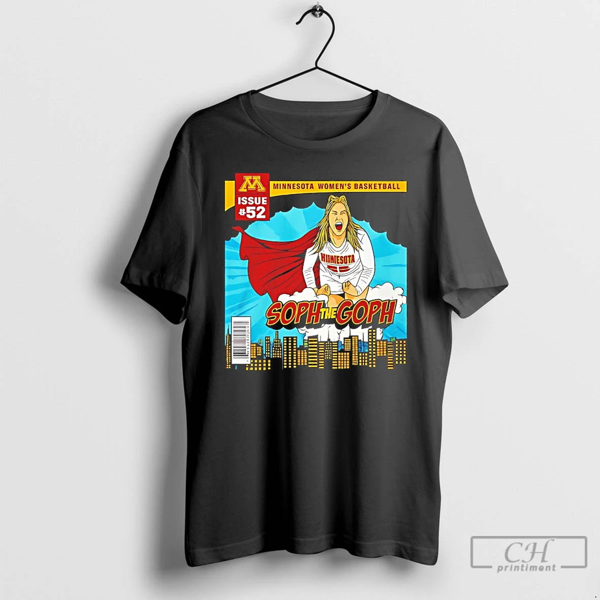 Premium Sophie Hart Minnesota Golden Gophers Soph The Goph Superman T-Shirts, Hoodie, Sweatshirt | WearSparks.com