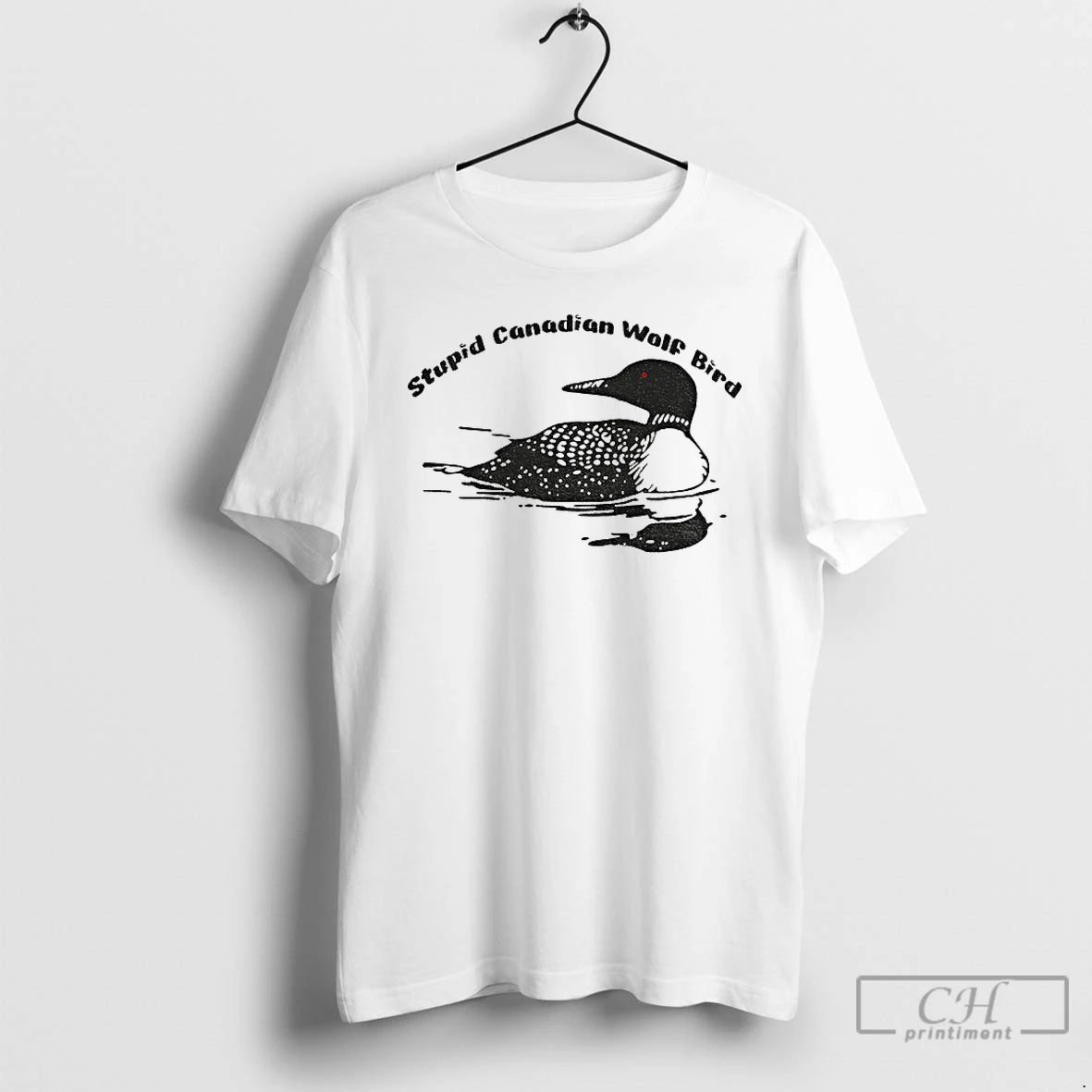 Premium Stupid Canadian Wolf Bird Canadian Wildlife Humor T-Shirts, Hoodie, Sweatshirt | WearSparks.com