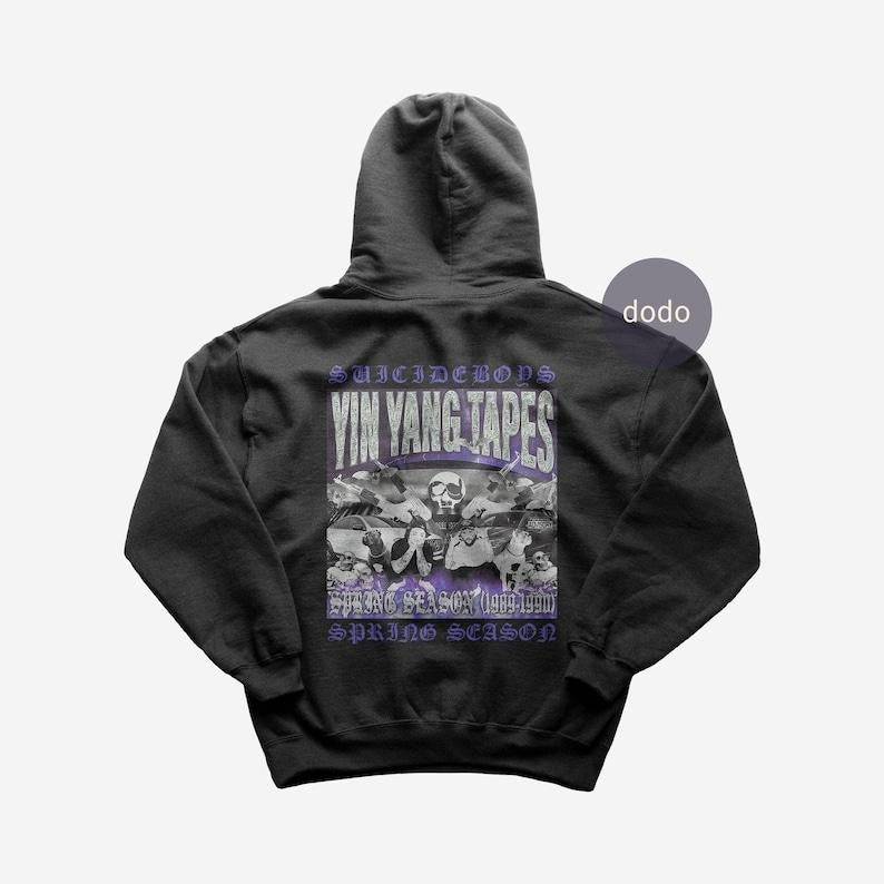 Premium Suicideboys Hoodie - YIN YANG TAPES: Spring Season Album Hoodie - Suicideboys New Album Hoodie - Unisex Heavy...
