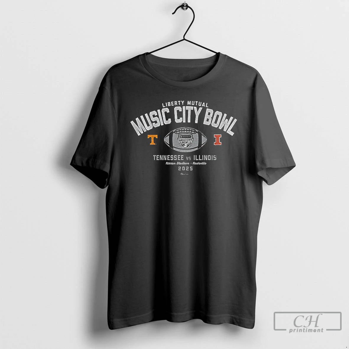 Premium Tennessee Volunteers Vs Illinois Fighting Illini Football 2025 Liberty Mutual Music City Bowl T-Shirts, Hoodie,...