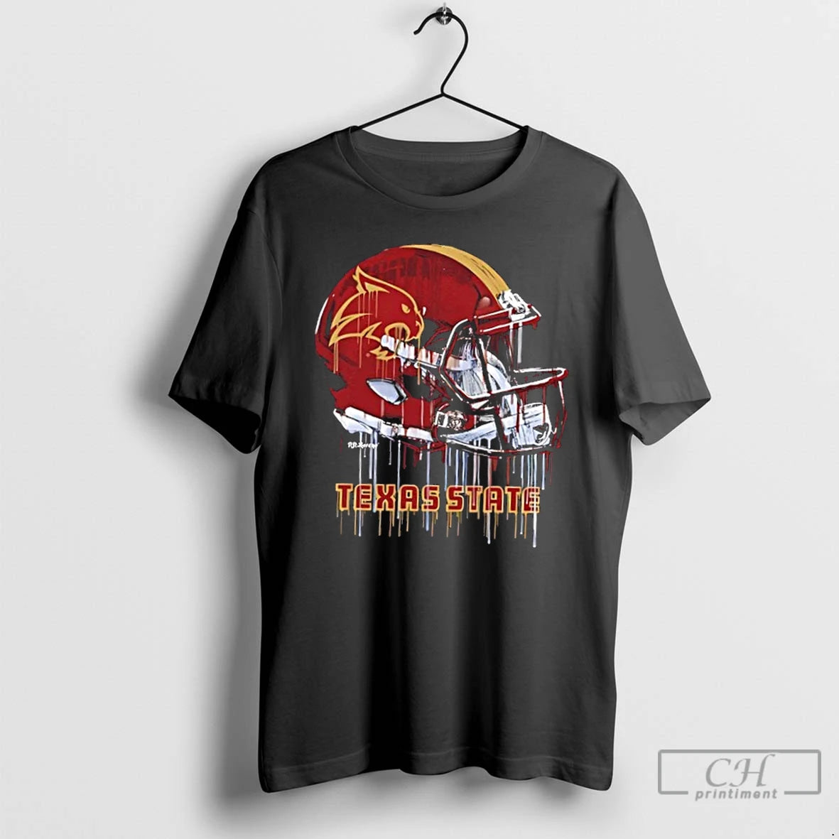 Premium Texas State Bobcats Vive La Fete Dripping Football Helmet T-Shirts, Hoodie, Sweatshirt | WearSparks.com