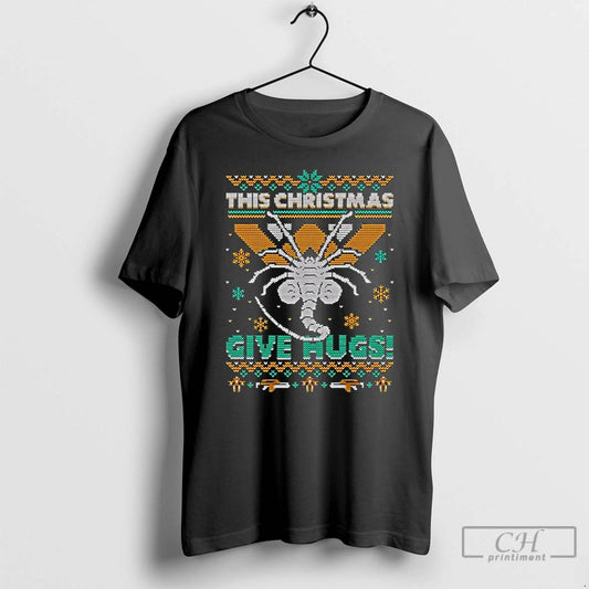 Premium This Give Hugs Ugly Christmas 2025 T-Shirts, Hoodie, Sweatshirt | WearSparks.com