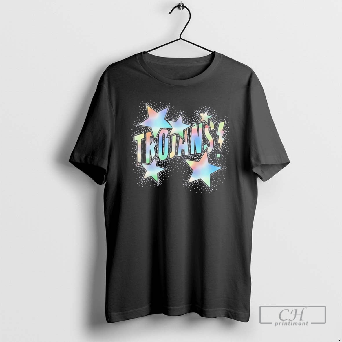 Premium Trojans Glitter Effect And Stars Around Style Shirt Sweater Hoodie, Sweatshirt | WearSparks.com
