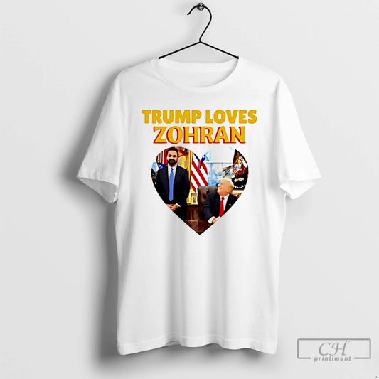 Premium Trump Loves Zohran Mamdani Heart T-Shirts, Hoodie, Sweatshirt | WearSparks.com