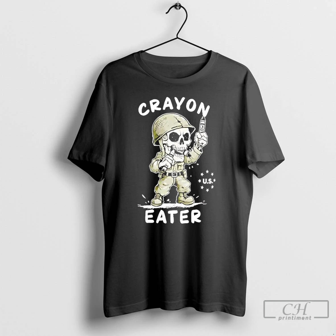 Premium Veteran Skeleton Crayon Eater T-Shirts, Hoodie, Sweatshirt | WearSparks.com