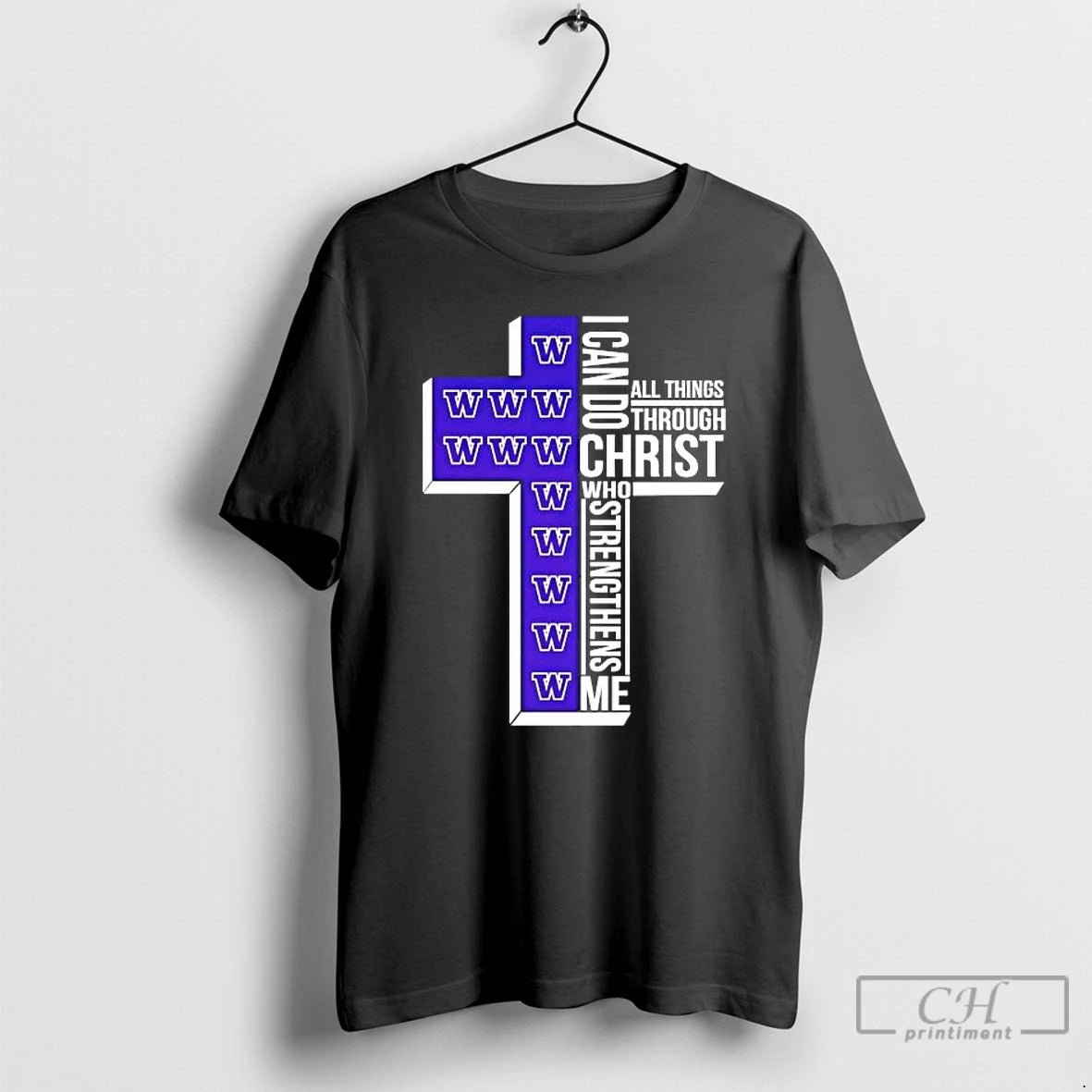 Premium Washington Huskies I Can Do All Things Through Christ T-Shirts, Hoodie, Sweatshirt | WearSparks.com