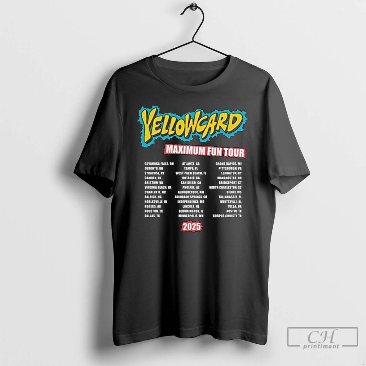 Premium Yellowcard Maximum Fun Tour 2025 T-Shirts, Hoodie, Sweatshirt | WearSparks.com