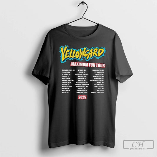Premium Yellowcard Maximum Fun Tour 2025 T-Shirts, Hoodie, Sweatshirt | WearSparks.com