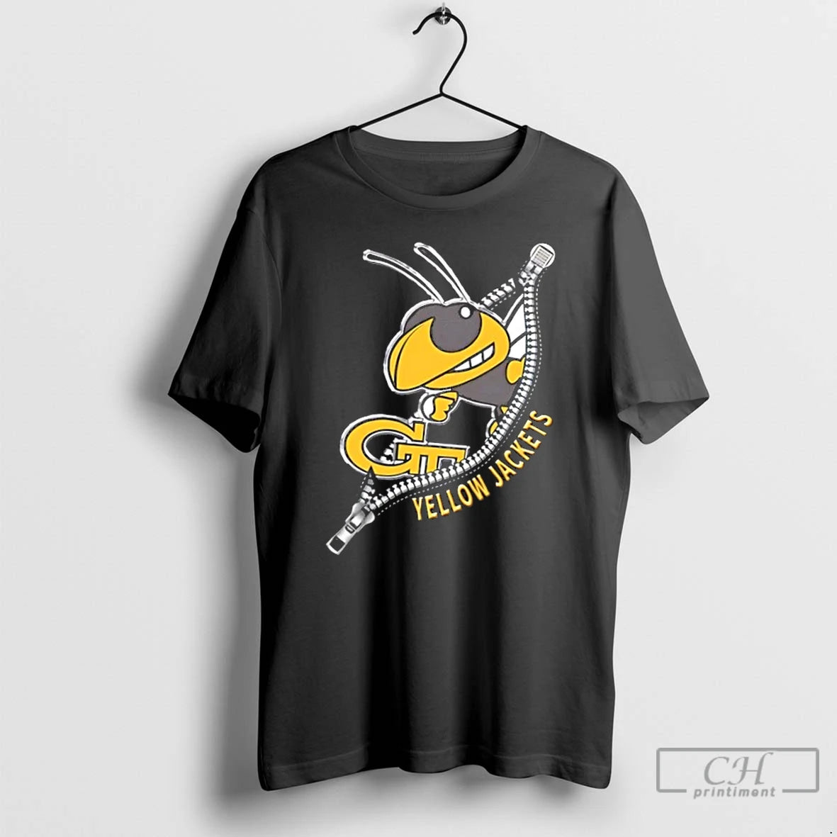 Premium Zipper X Georgia Tech Yellow Jackets Football Logo T-Shirts, Hoodie, Sweatshirt | WearSparks.com