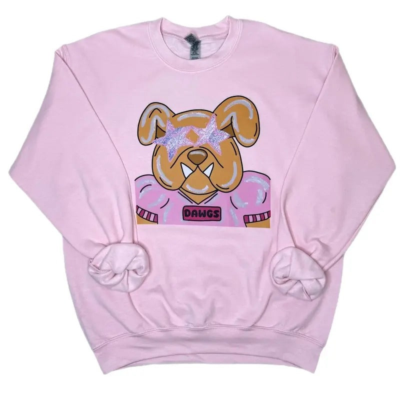 Preppy Bulldog Crewneck Sweatshirt T-Shirts, Hoodie | WearSparks.com