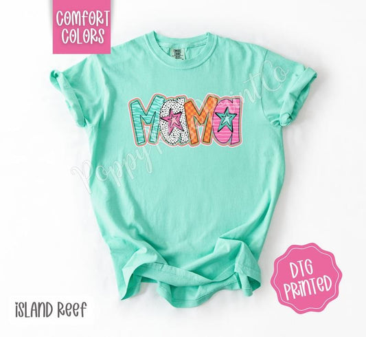 Preppy Mama Doodle Comfort Colors Shirt, Cute Women's Tshirt, Trendy Polka Dot Tee, Gift for Her Hoodie, Sweatshirt