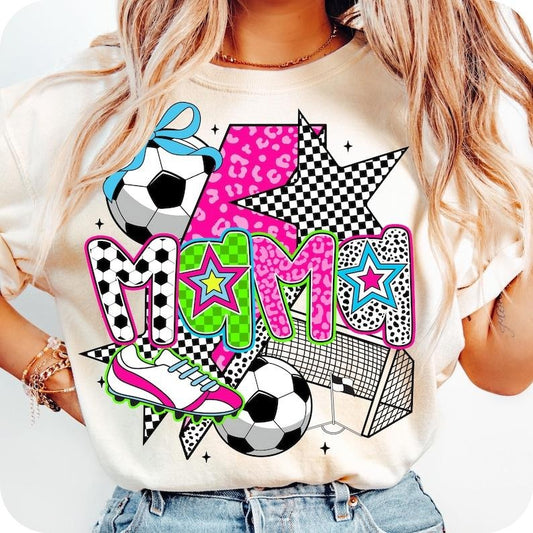 Preppy Soccer Mama Brushstroke Lightning Coquette Game Day T-Shirt Hoodie, Sweatshirt | WearSparks.com