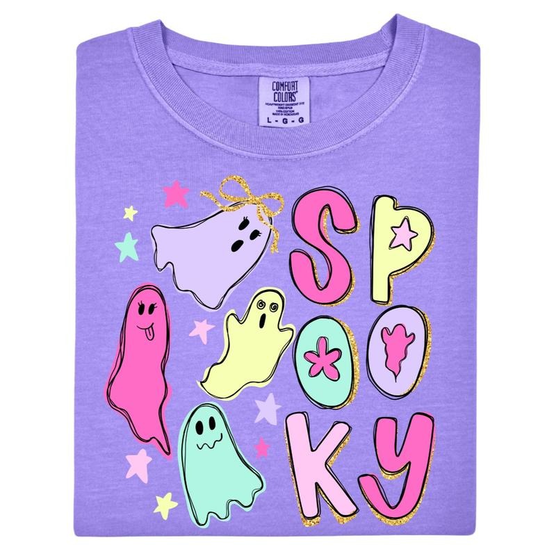 Preppy Spooky Tee, Cute Halloween T-Shirt, Spooky Tee Hoodie, Sweatshirt | WearSparks.com