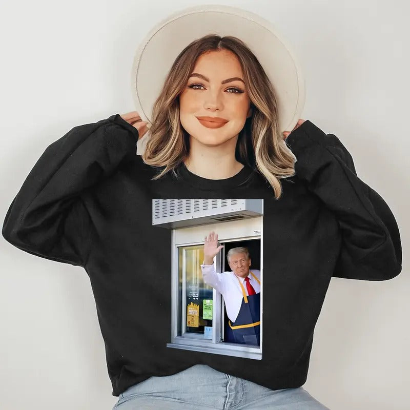 President Trump makes French fries Sweatshirt T-Shirts, Hoodie | WearSparks.com
