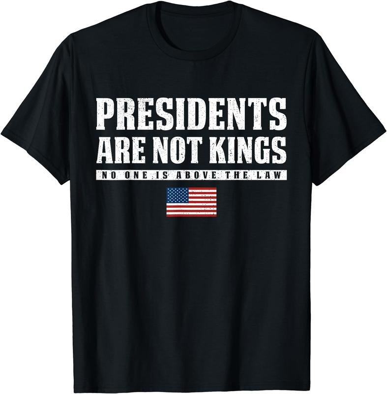 Presidents Are Not Kings USA Flag No Kings In America T-Shirt | Unisex Cotton Tee Gift, Crewneck, Short Sleeve Hoodie,...