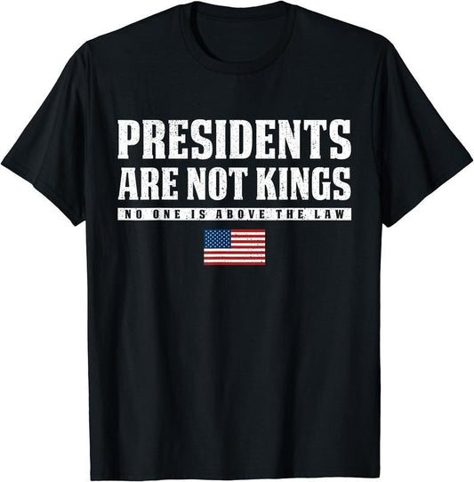 Presidents Are Not Kings USA Flag No Kings In America T-Shirt | Unisex Cotton Tee Gift, Crewneck, Short Sleeve Hoodie,...