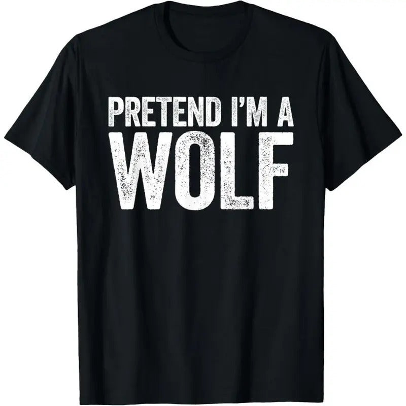 Pretend I'm A Wolf T-Shirt Matching Wolf Costume Shirt T-Shirt Hoodie, Sweatshirt | WearSparks.com
