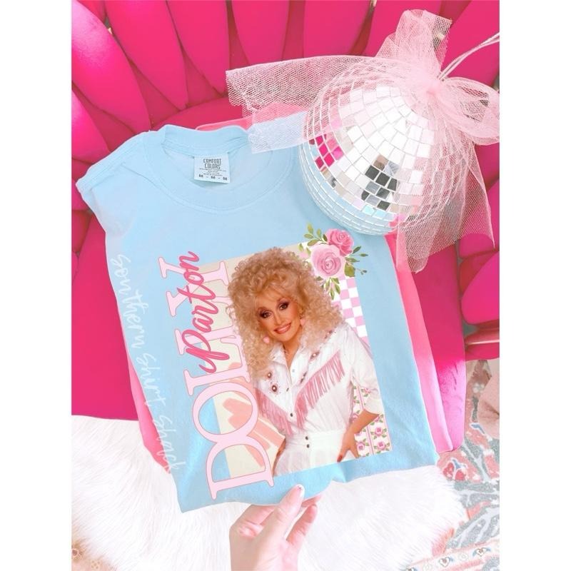 Pretty Pink Dolly T shirt  | Light Blue comfort colors T shirt top Hoodie, Sweatshirt | WearSparks.com