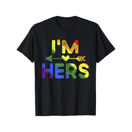 Pride Love Geometric Pattern Knit Cotton T-Shirt - Adult Crew Neck Regular Fit Short Sleeve Tee with Digital Direct...
